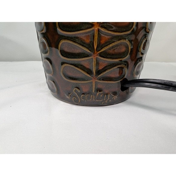 Scentsy Warmer Farfalle Retired DSW-FARF Brown Flowers‎ Leaves Full Size - Picture 4 of 6